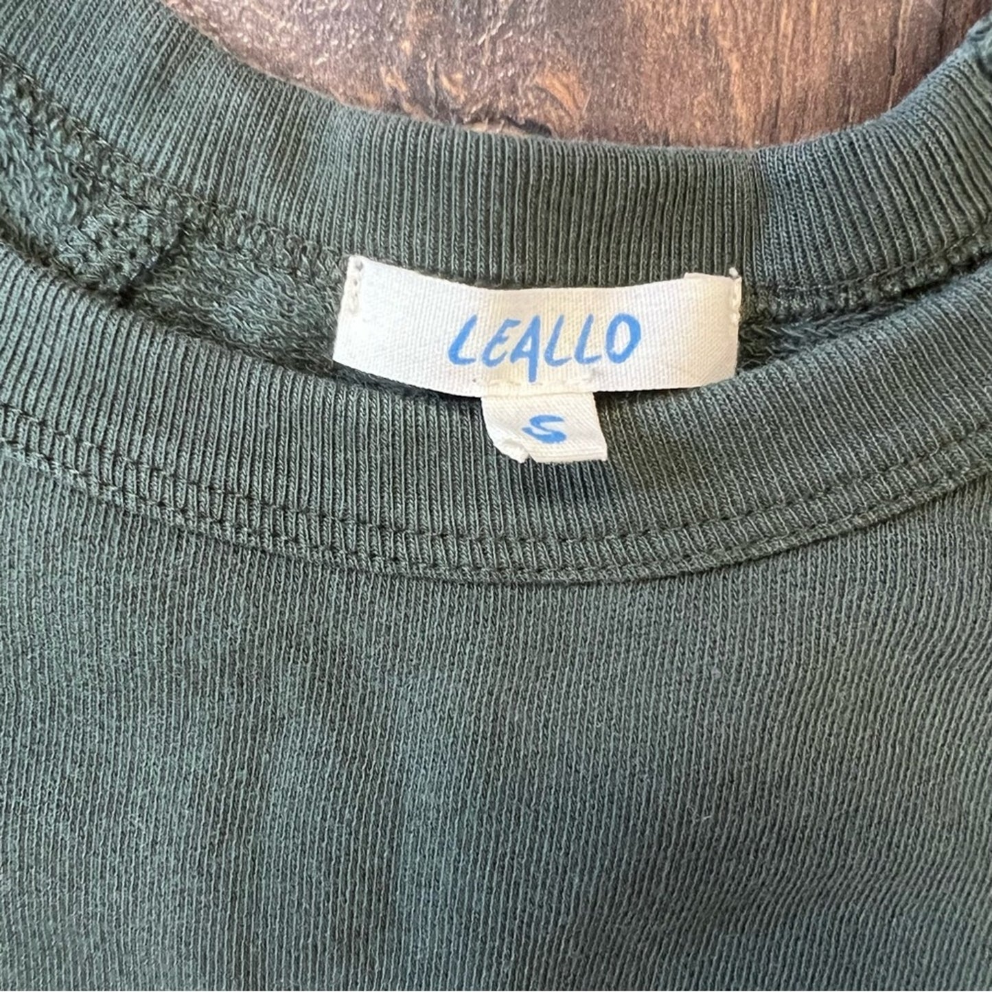 Leallo French terry crewneck SZ SM