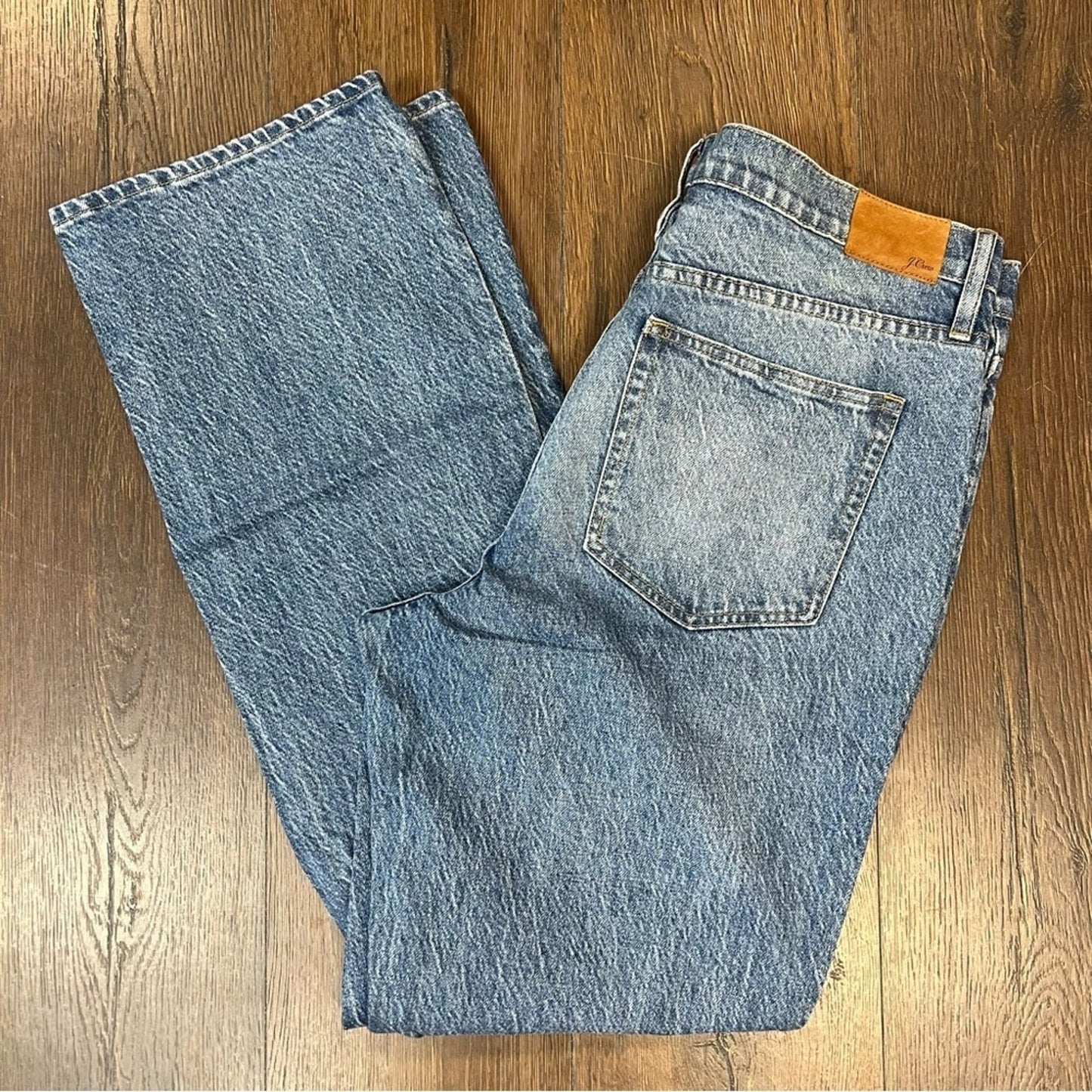 J. Crew Light Blue Full Length Demi‎ Boot Cut Jeans SZ 32T
