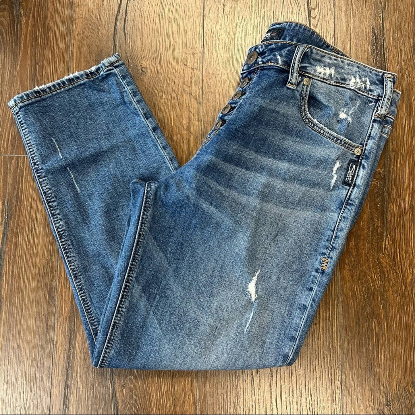 Silver jeans Avery slim crop SZ 33/14