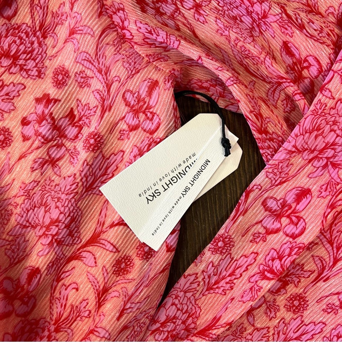 🆕 Midnight Sky Pink Long Sleeve Blouse SZ MED
