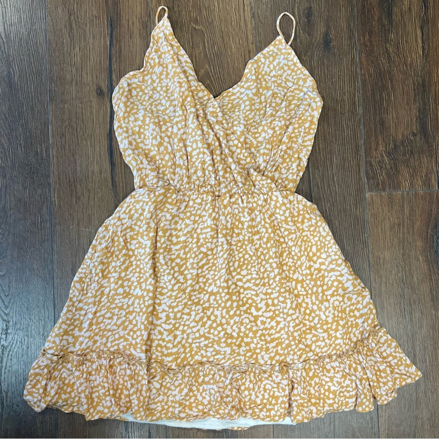 Endless Blu lelo leopard tiered dress SZ LG