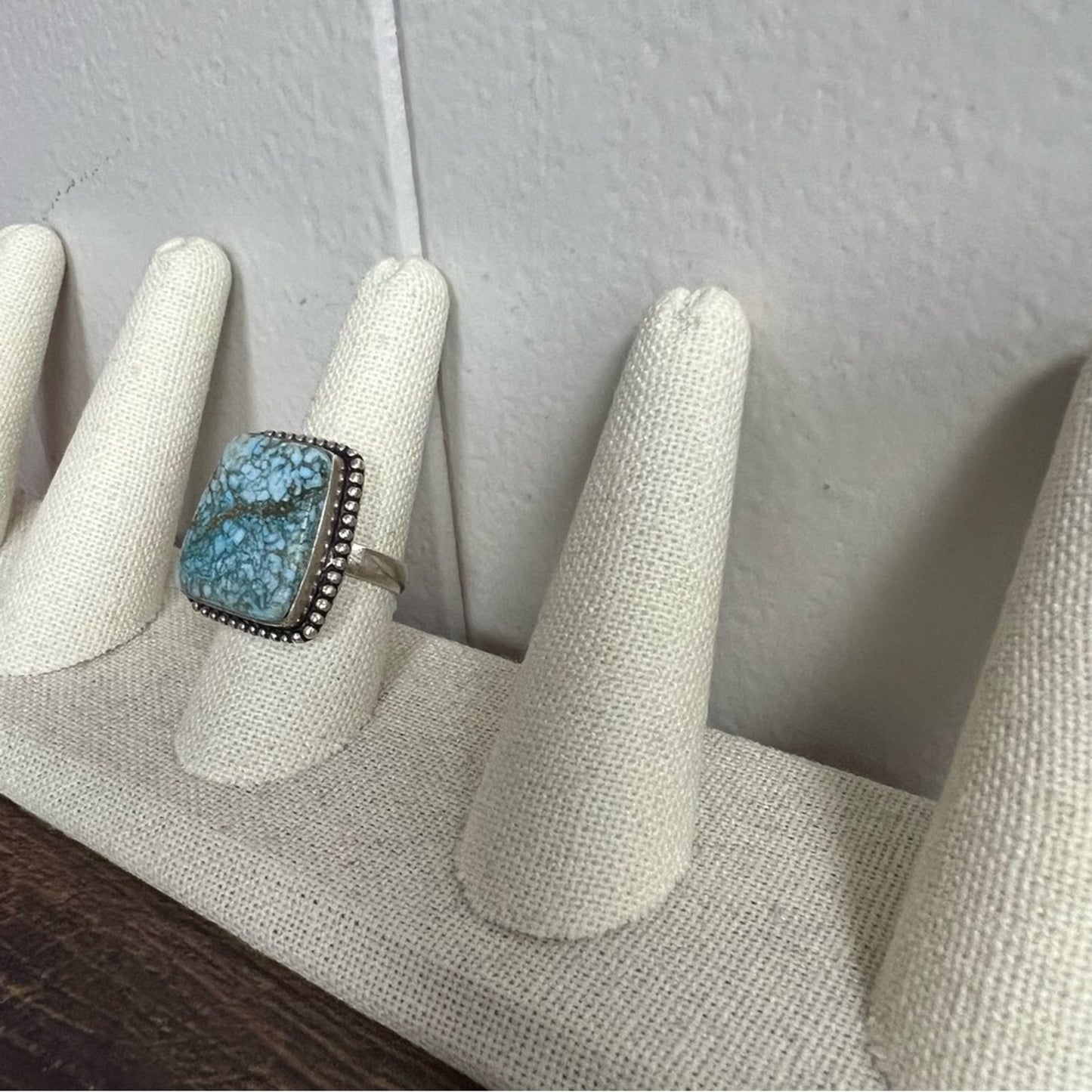 Navajo spider web sterling ring SZ 8.75