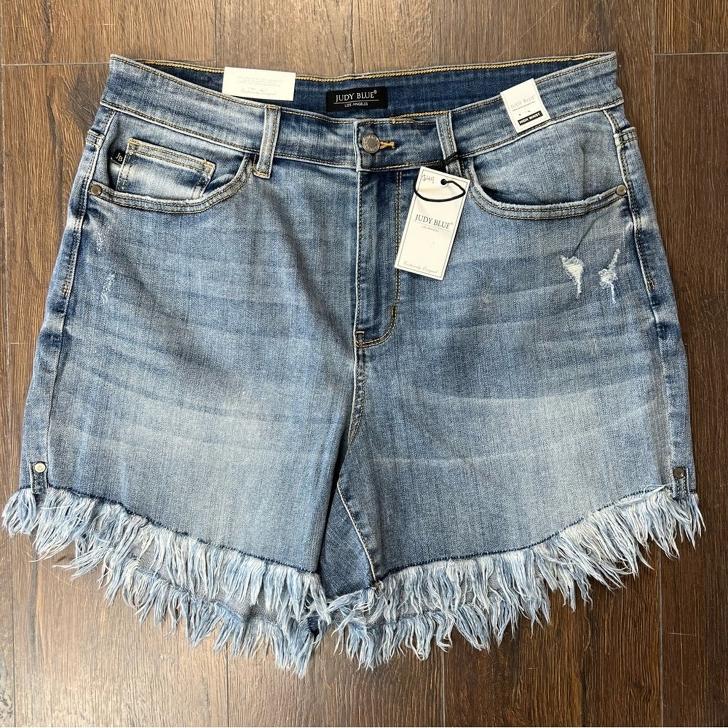 🆕 Judy Blue Panama, High-Rise‎ Denim Shorts Women's NEW SZ 2XL
