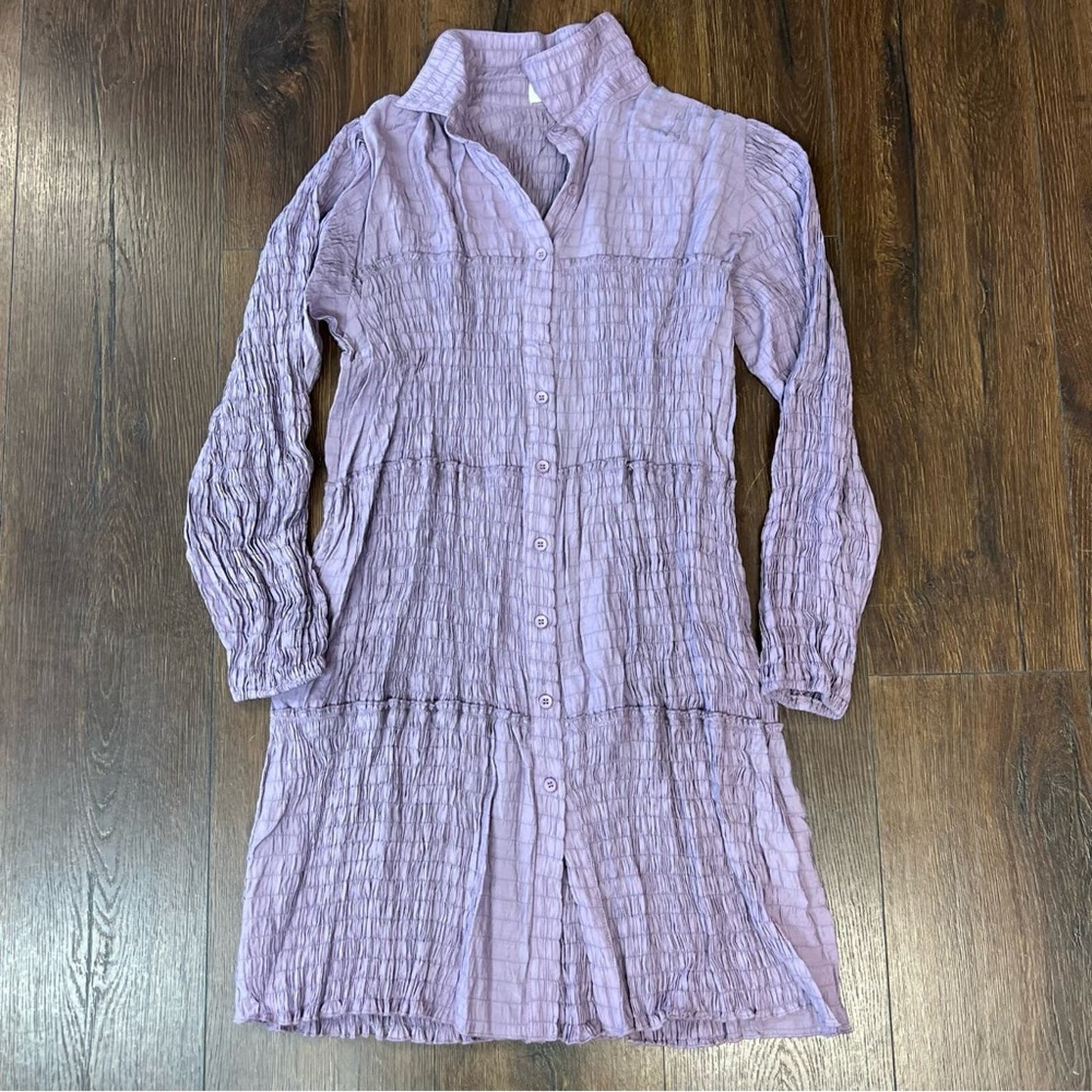 Solid Casual Long Sleeve Tunic Dress SZ SM