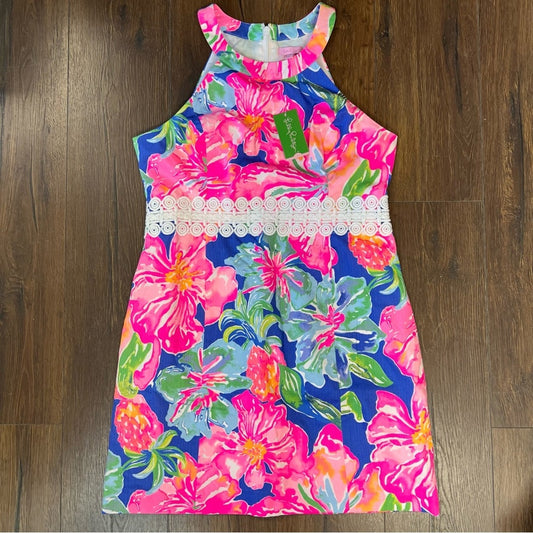 🆕 Lilly Pulitzer Ashlyn Shift Dress in beckon blue jungle utopia SZ 14