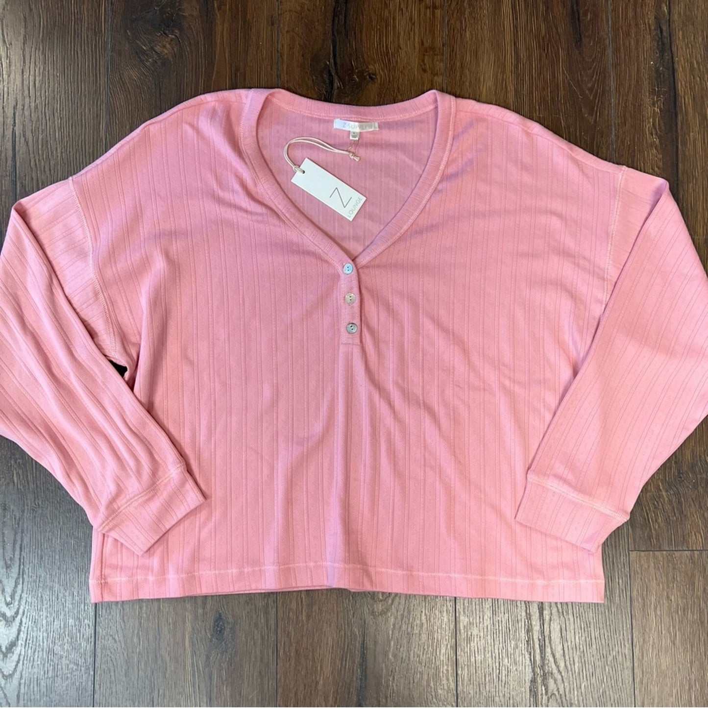 🆕 Z SUPPLY The Blush Dusk Pointelle‎ Top SZ LG