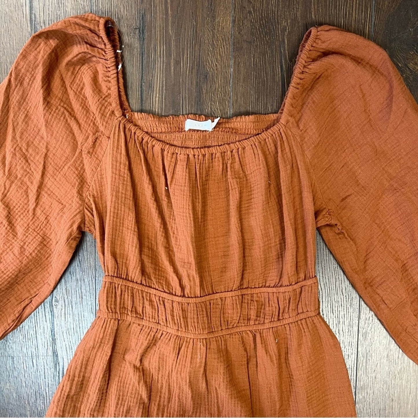 LUSH Lola Gauze Peasant Dress SZ LG