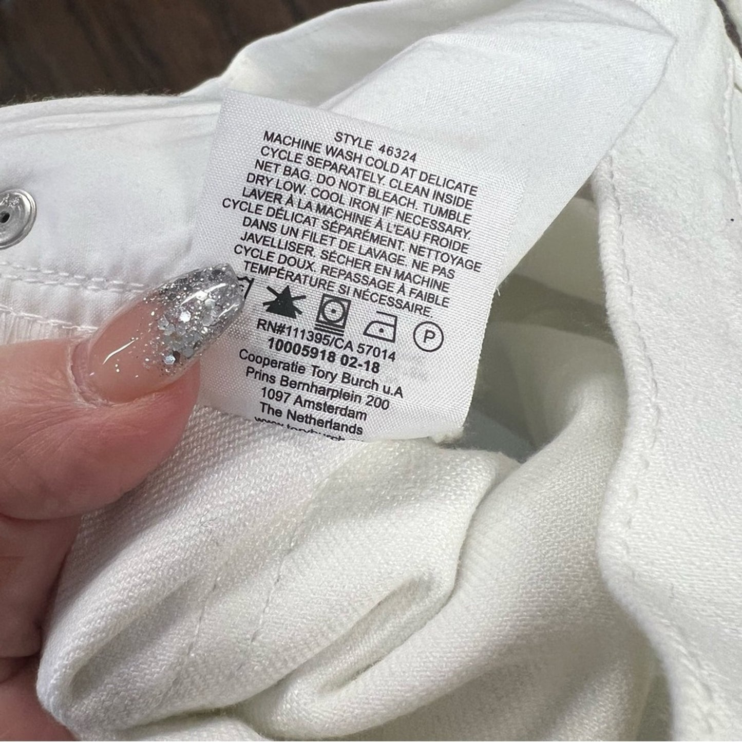 Tory Burch Keira Straight-Leg White Rinse Wash Jeans SZ 26/2
