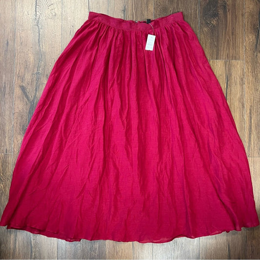 NEW Ann Taylor red maxi skirt SZ 12