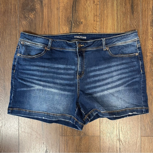 Maurice’s dark wash denim shorts SZ 24