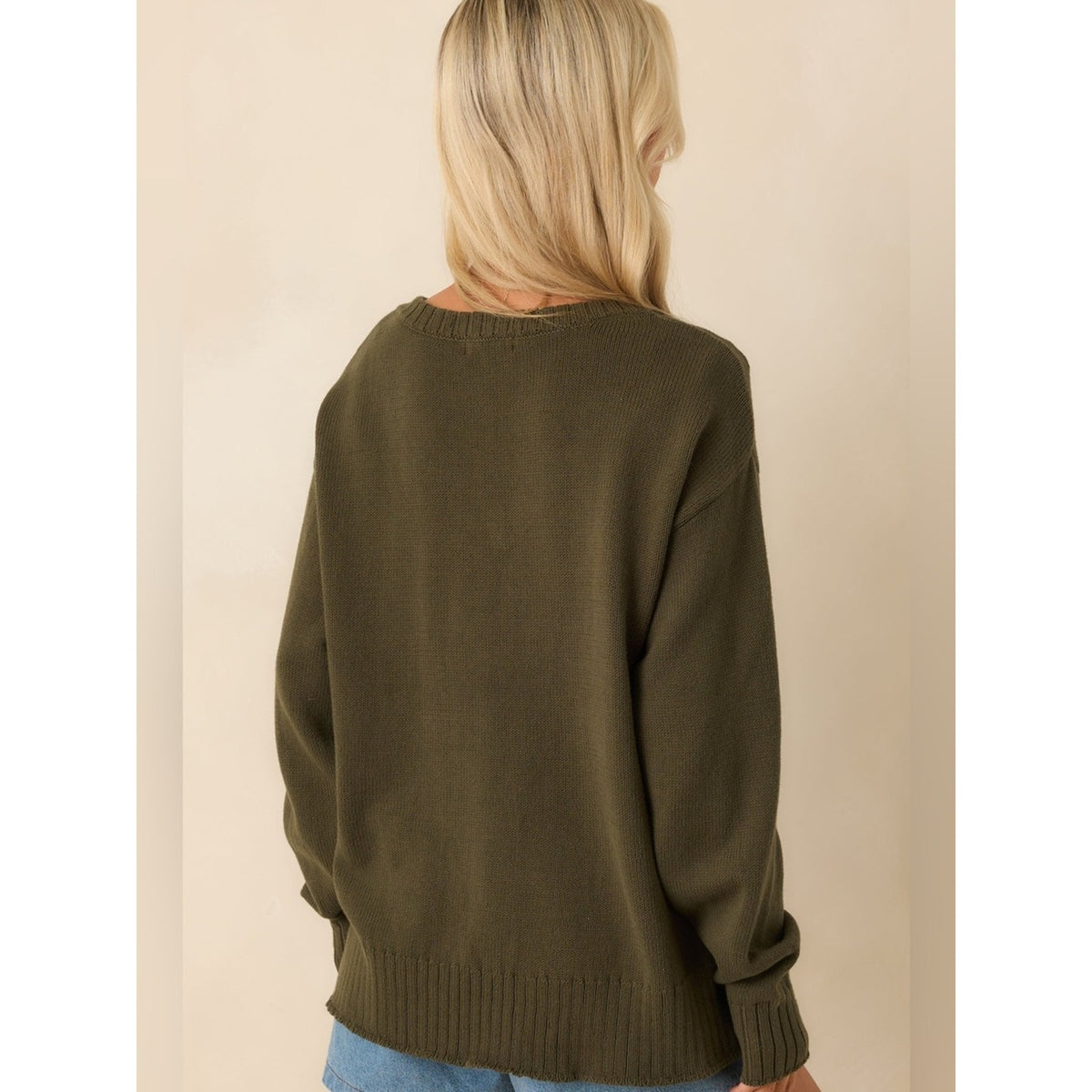 🆕 Z Supply All Around Relaxed Cotton V-Neck Sweater SZ XS