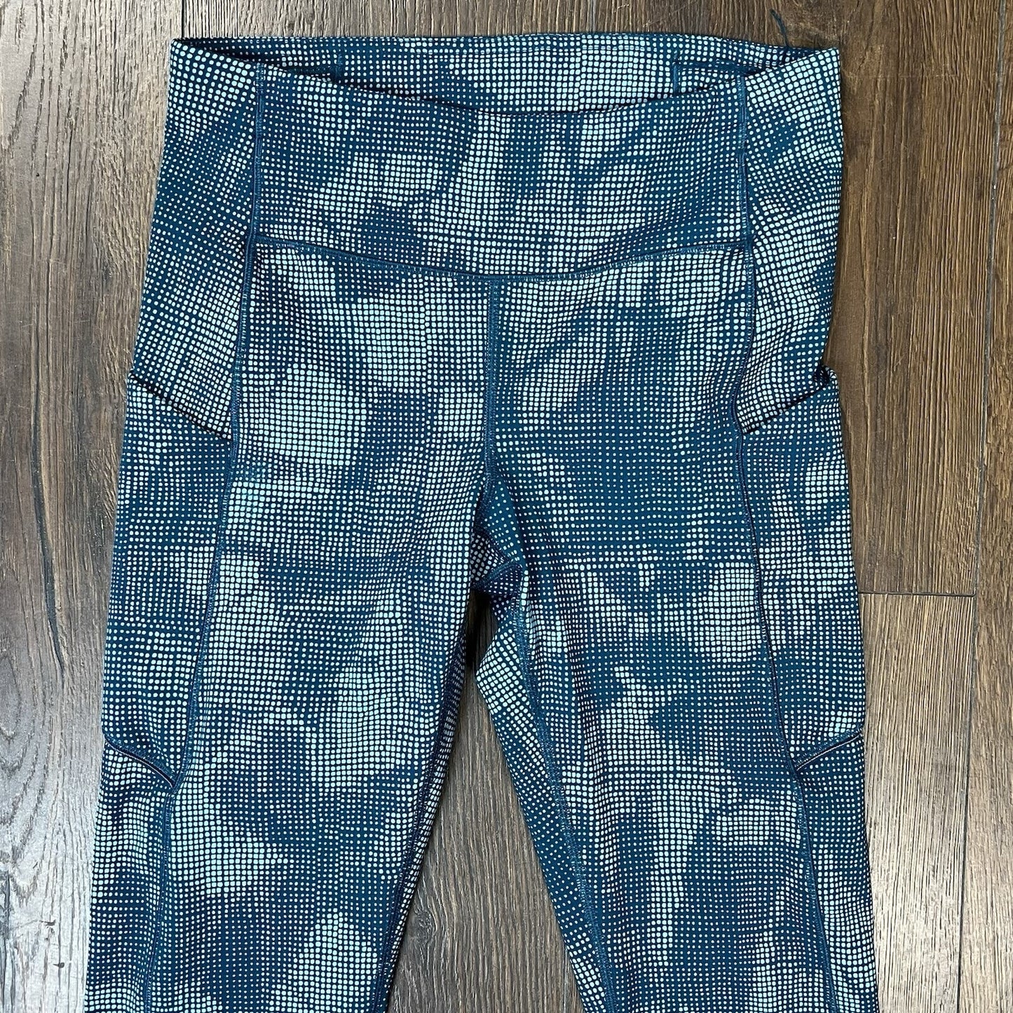 Lululemon Speed Up Tight 28"Illusion Tidal Teal Bermuda Teal SZ 4