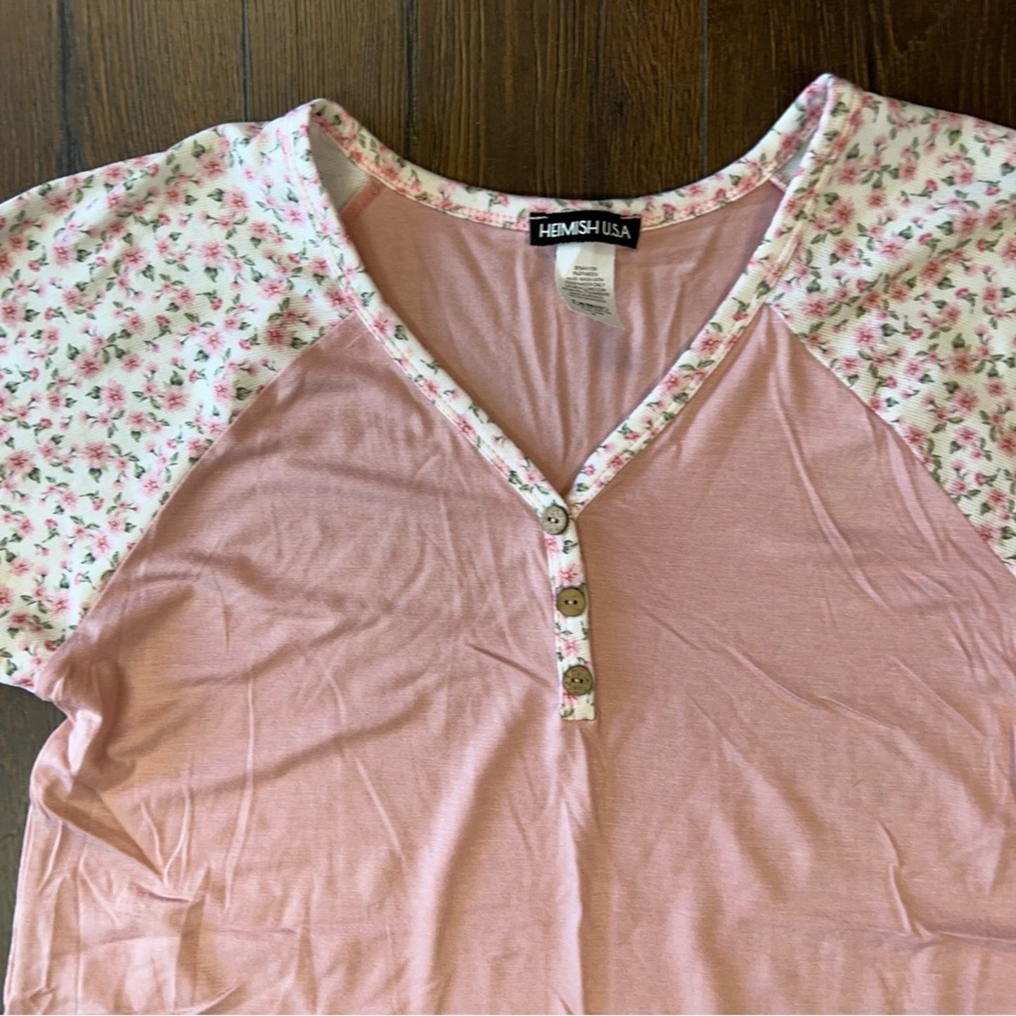 Hemish USA SS pink Shirt SZ MED