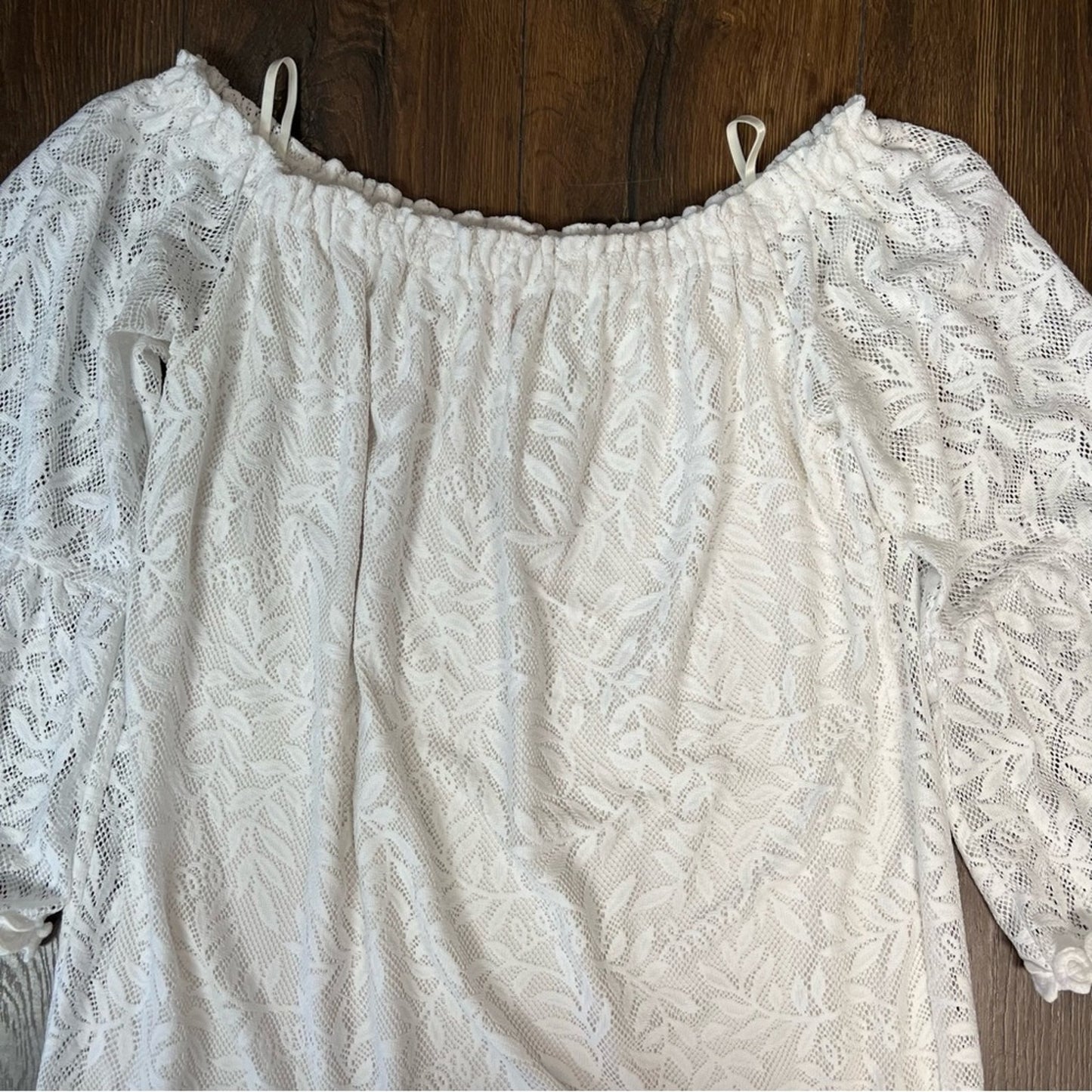 Lilly Pulitzer Nevie Dress Resort White Swirling Leaf Lilly Lace SZ MED