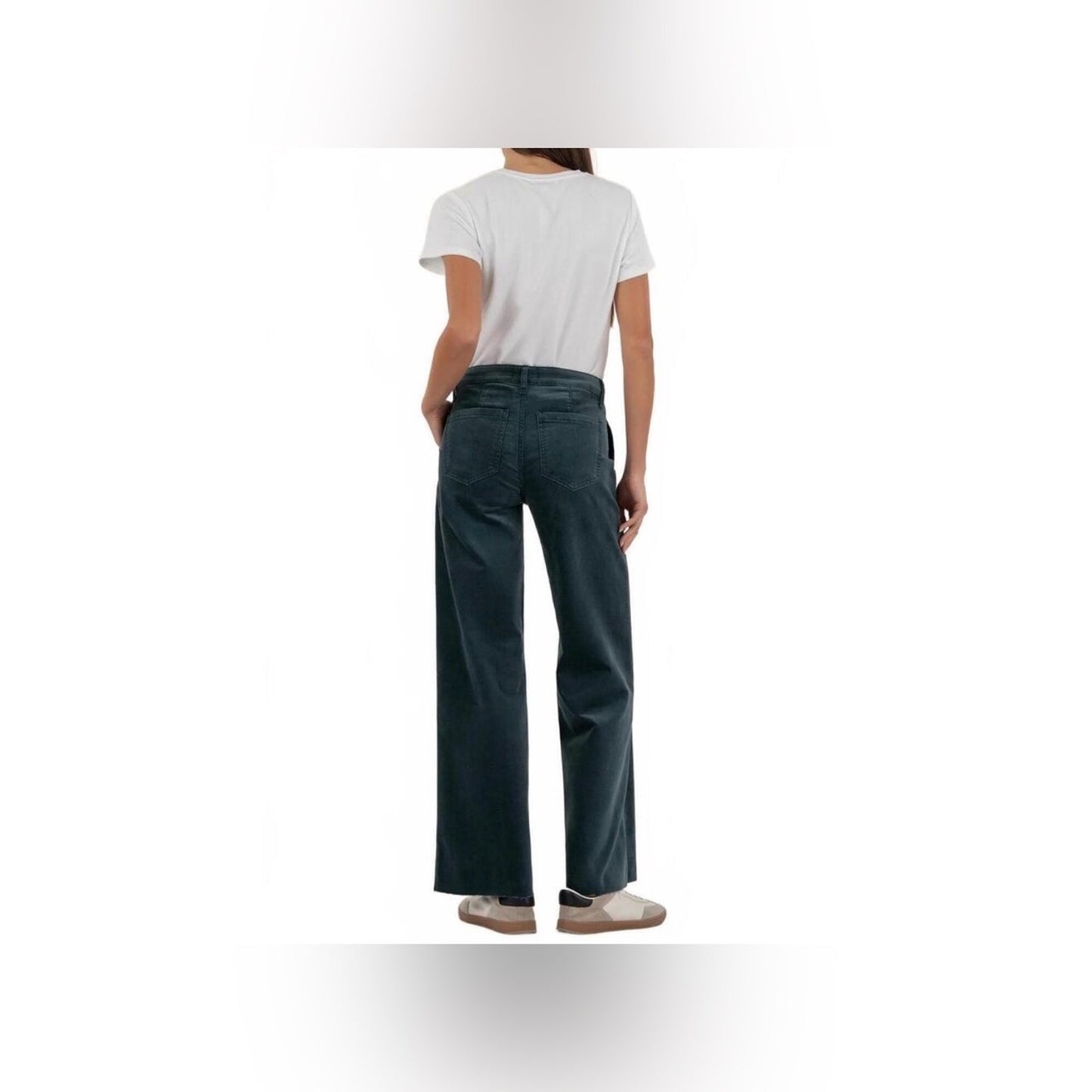 🆕 KUT from the Kloth Meg Velveteen High-Rise wide leg pants NWT SZ 2