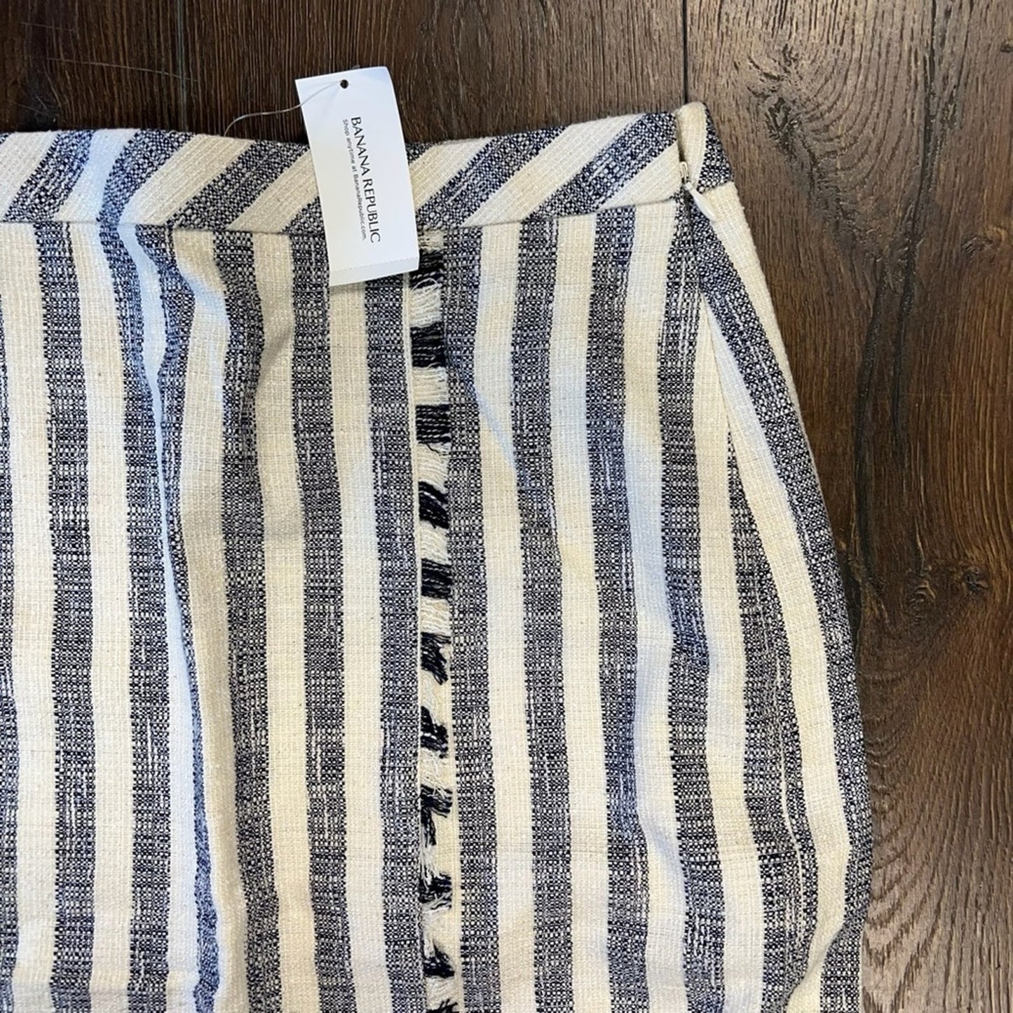 🆕NEW Banana republic Blue Striped Pencil skirt SZ 10