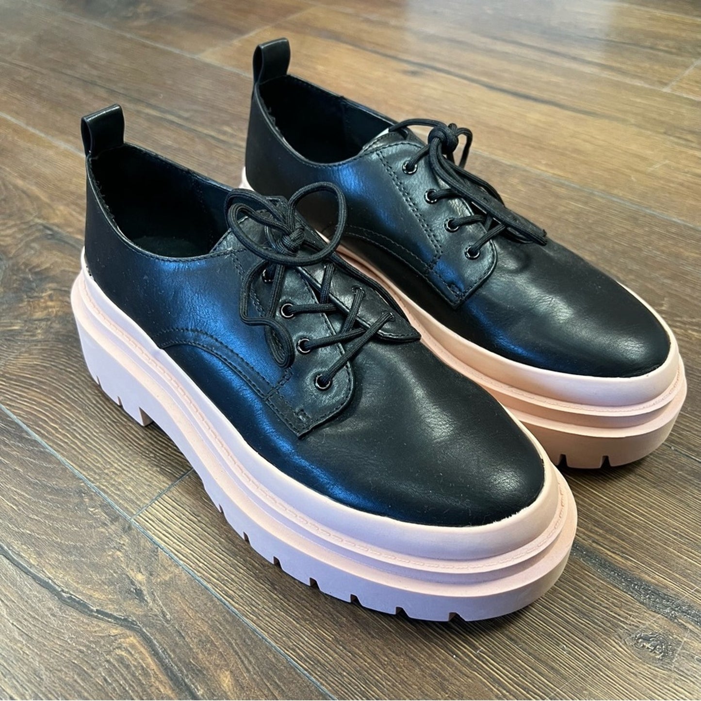 Steve Madden Malene Loafer in black/pink SZ 7.5