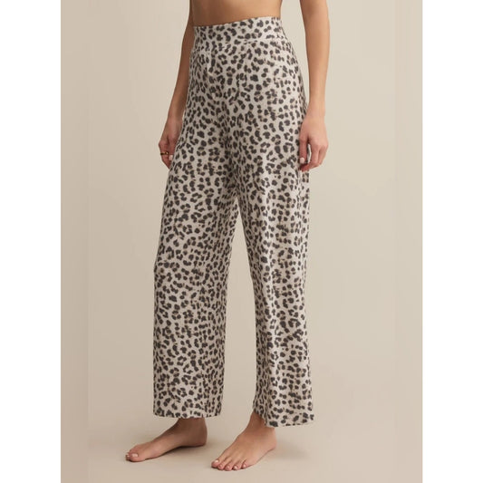 🆕 Z Supply LuxeLeopard Print Wide-Leg Lounge Pants SZ SM