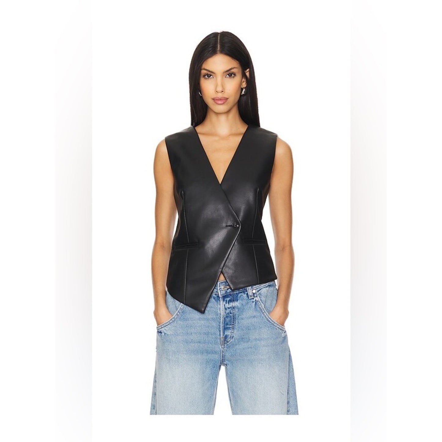 🆕 Pistola Arabella Faux Leather Vest NWT SZ XS