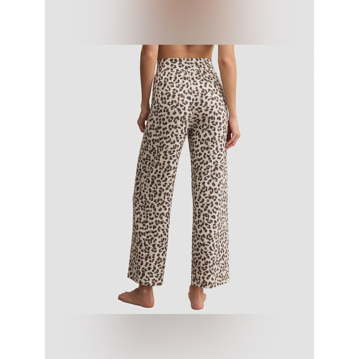 🆕 Z Supply LuxeLeopard Print Wide-Leg Lounge Pants SZ LG
