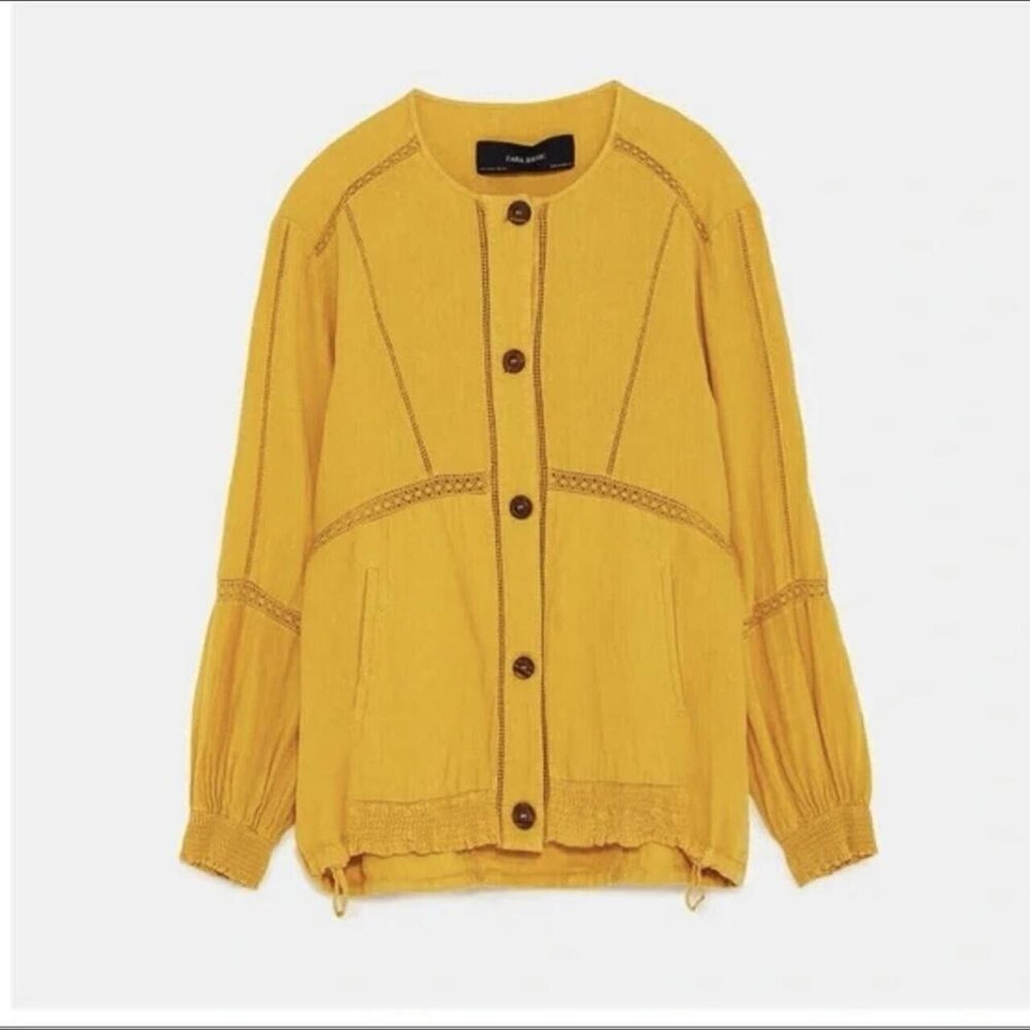 Zara Women’s Mustard Linen Jacket SZ SM