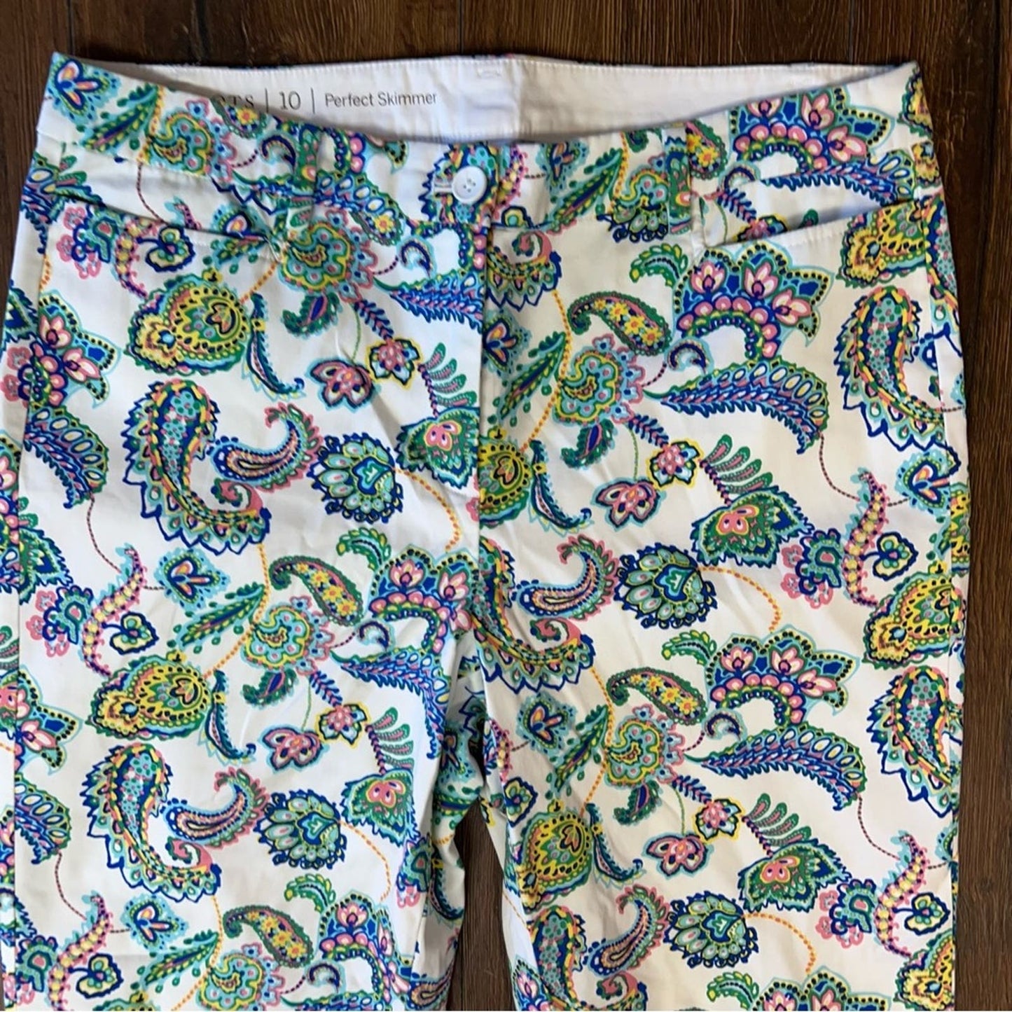 Talbots Paisley perfect skimmer Pant SZ 10