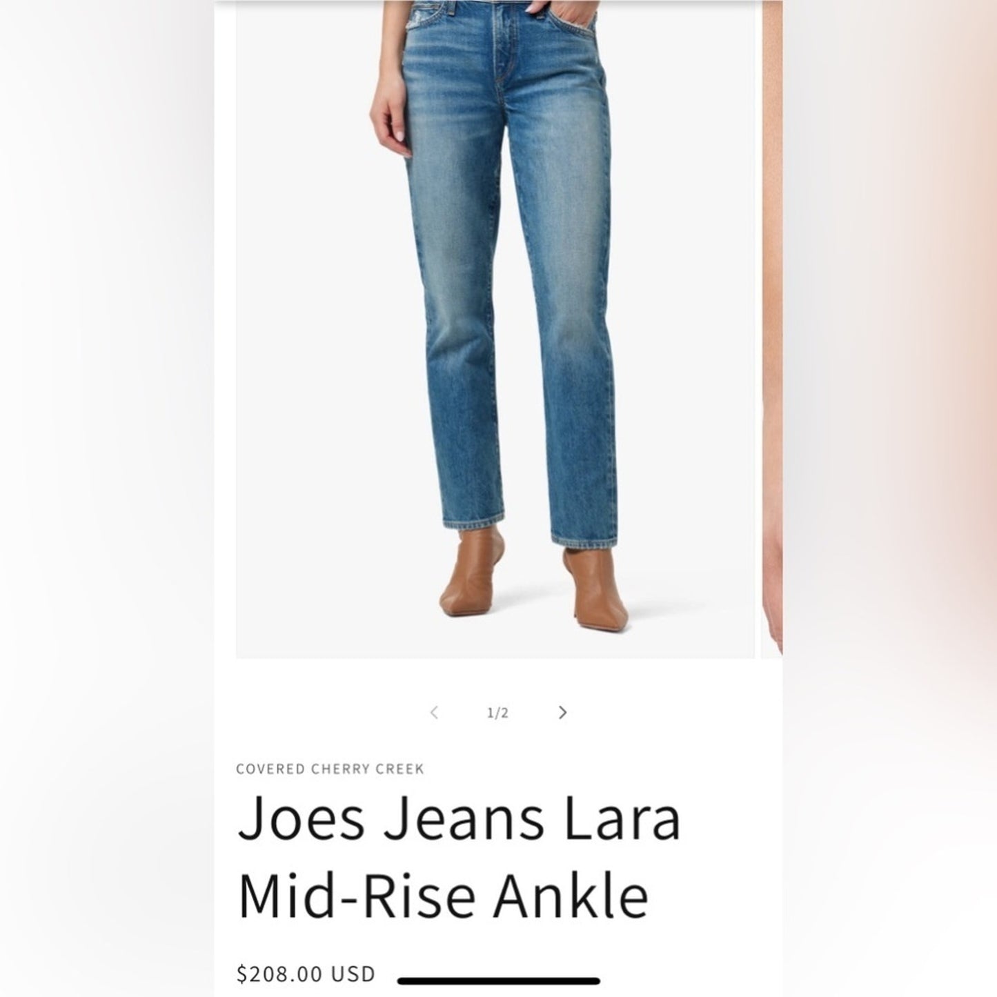 Joes Jeans Lara Mid-Rise Ankle SZ 29/8‎