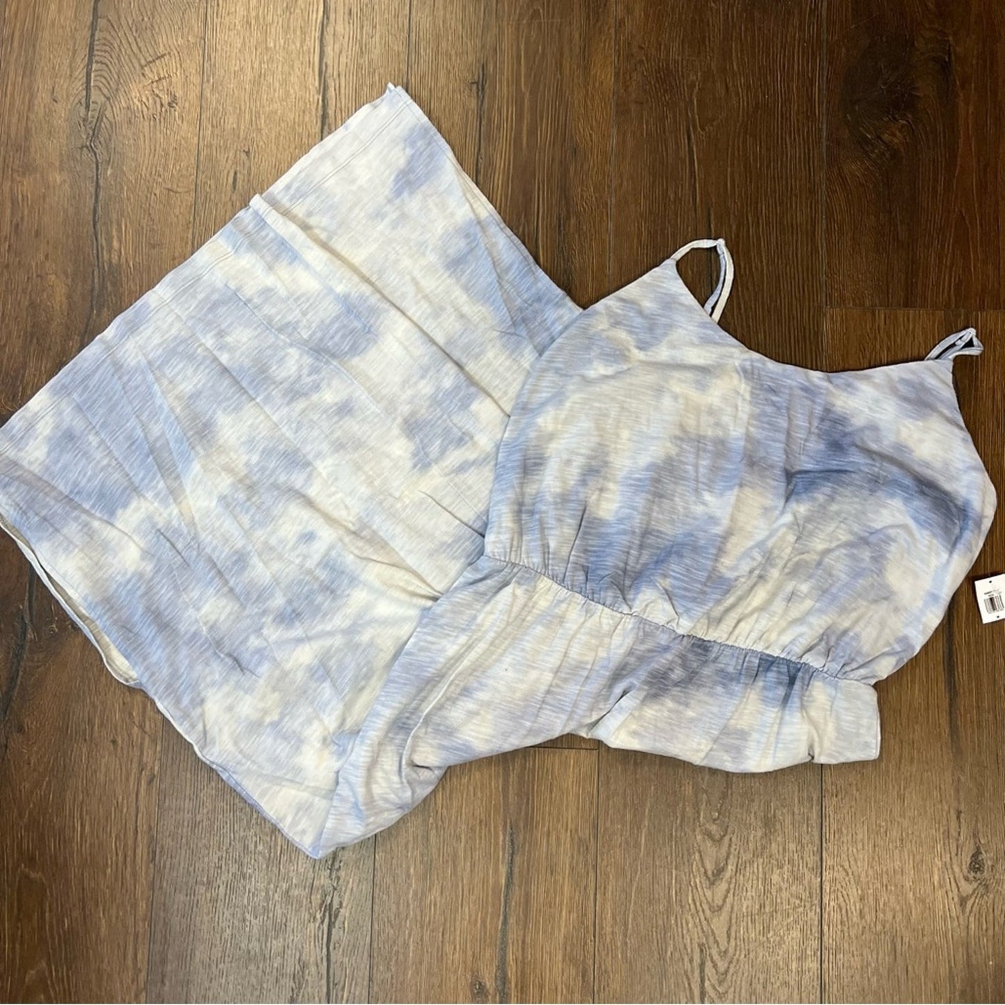 🆕 Old Navy, blue tie-dye midi dress SZ MED