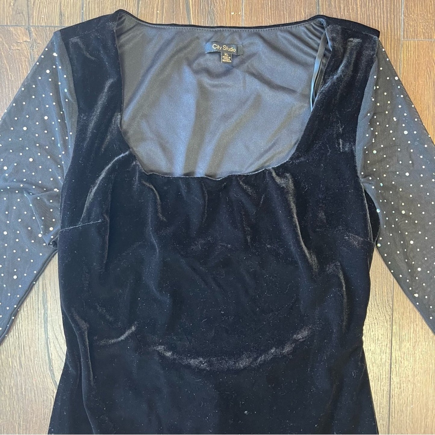 🆕 City Triangle Velvet Embellished Sheath Dress SZ XL