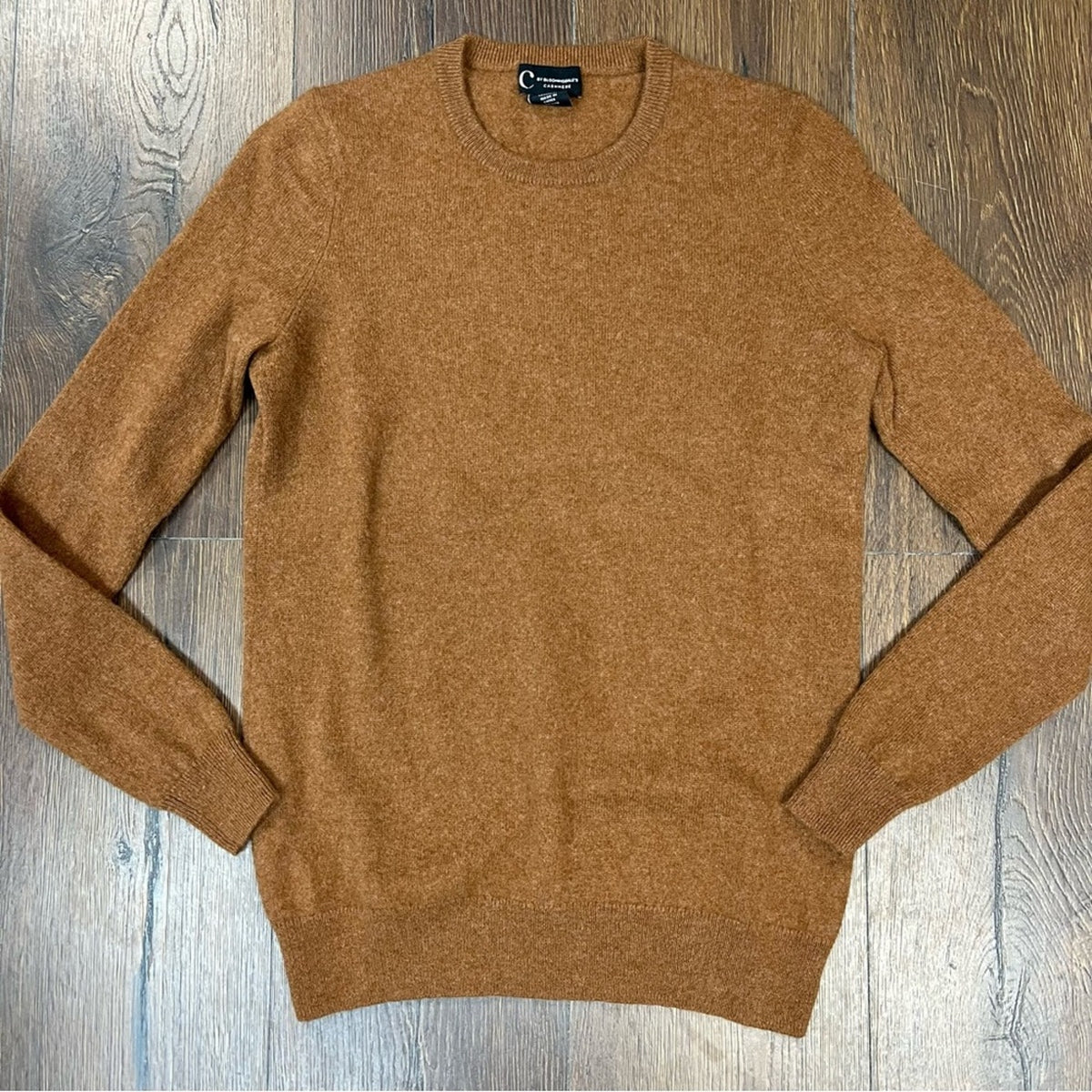 C‎ by Bloomingdale’s Carmel 100% 2 Ply Cashmere Sweater SZ MED