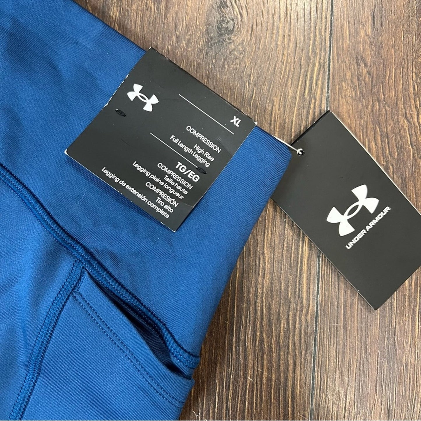 🆕 Under Armour Training Compression Leggings Color Petrol Blue/Fuse Teal SZ XL