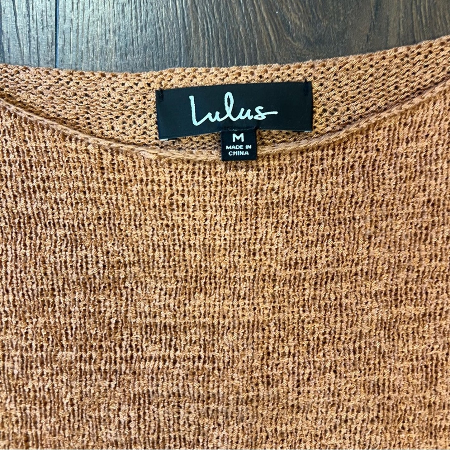 Lulu’s Positive Affirmations Rust Orange Loose Knit Sweater SZ MED