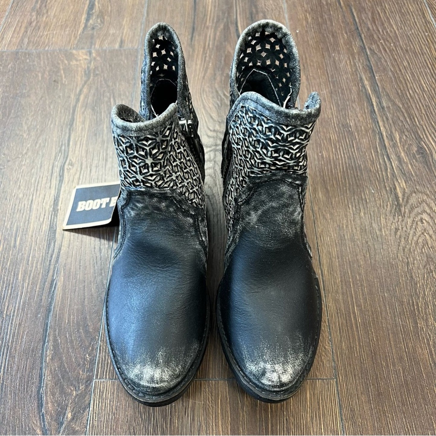 🆕 boot barn Circle G laser cut out ankle western boots SZ 6.5
