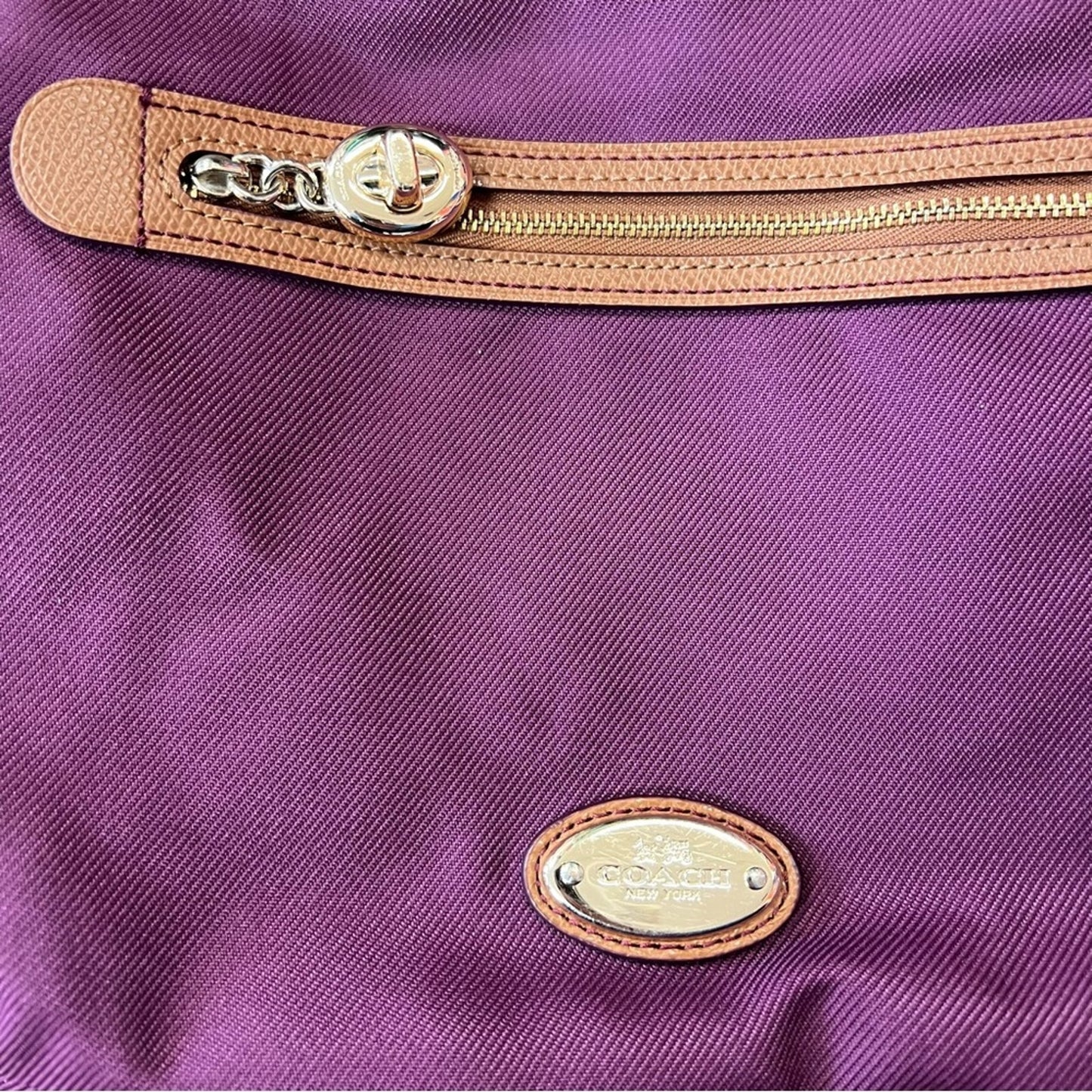 Coach sawyer crossbody in plum