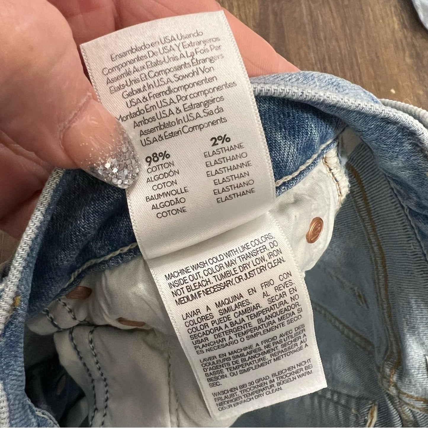 MOTHER Denim High Waisted Hiker Hover Undone Hem SZ 25/0