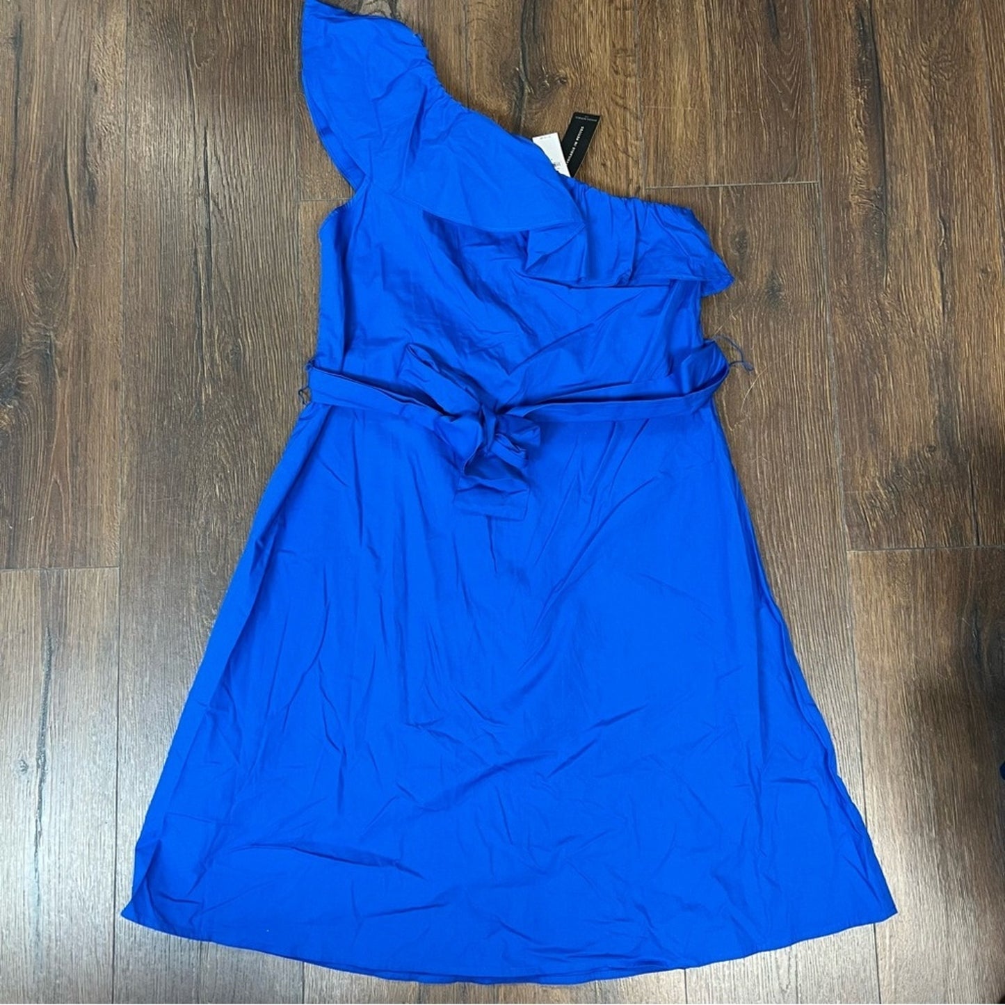 🆕 Banana Republic blue one shoulder ruffle dress SZ SM