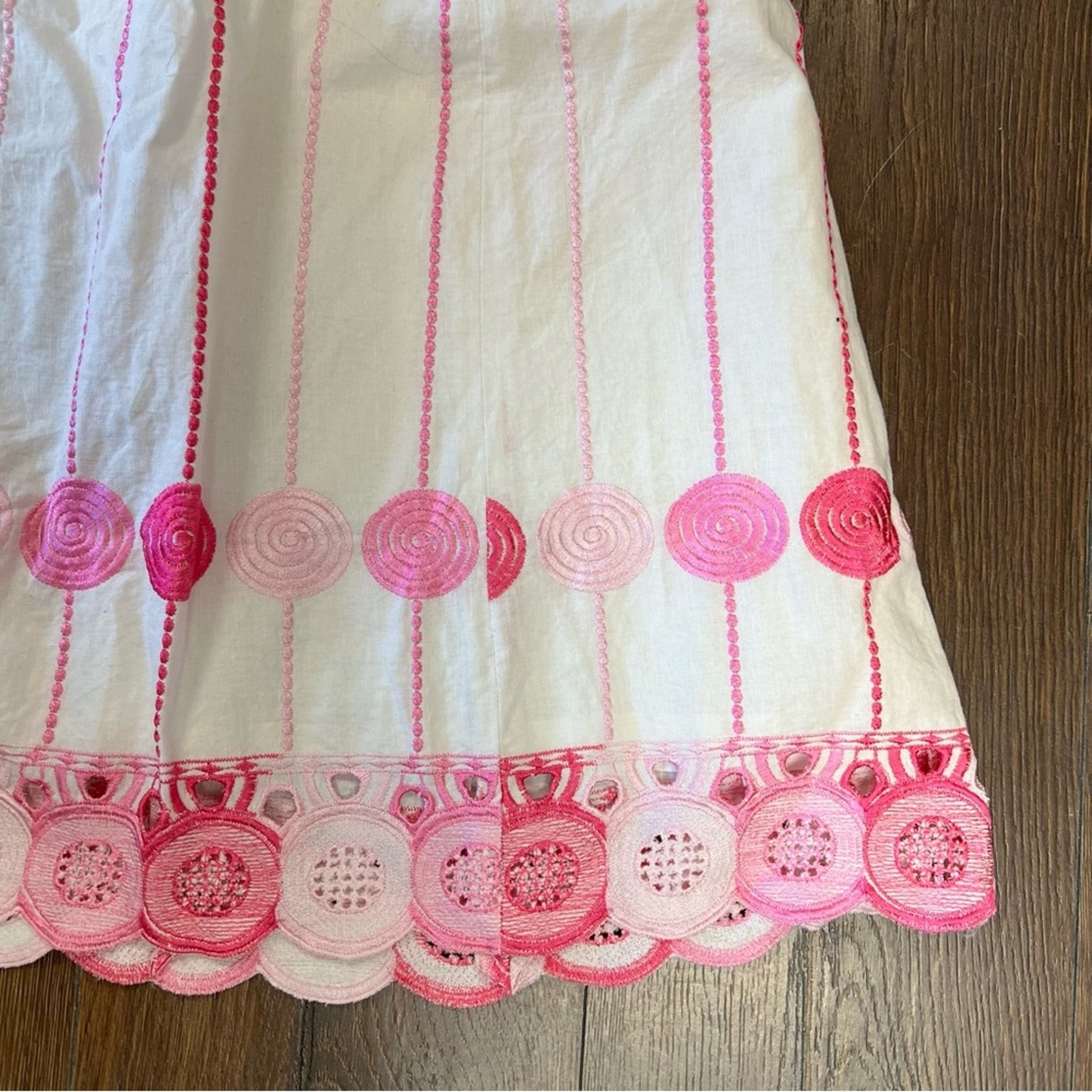 Lilly Pulitzer pink and white linen blend summer dress SZ 10