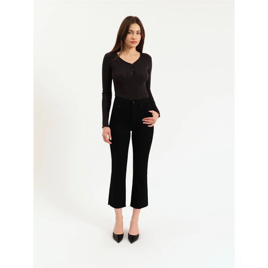 🆕 DAZE DENIM CROP FLARE IN BLACK NWT SZ 24