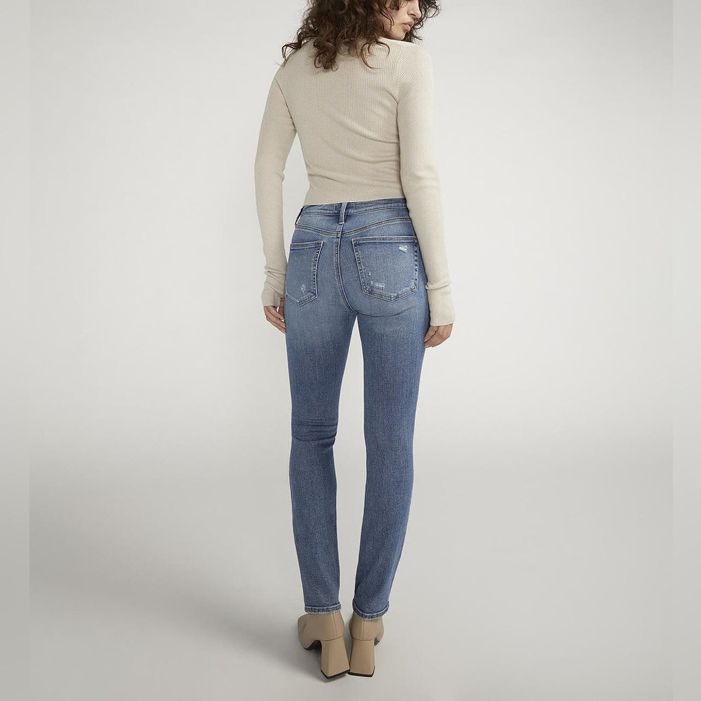 🆕 Silver Jeans Most Wanted Mid Rise Straight Leg Jeans SZ 26/2