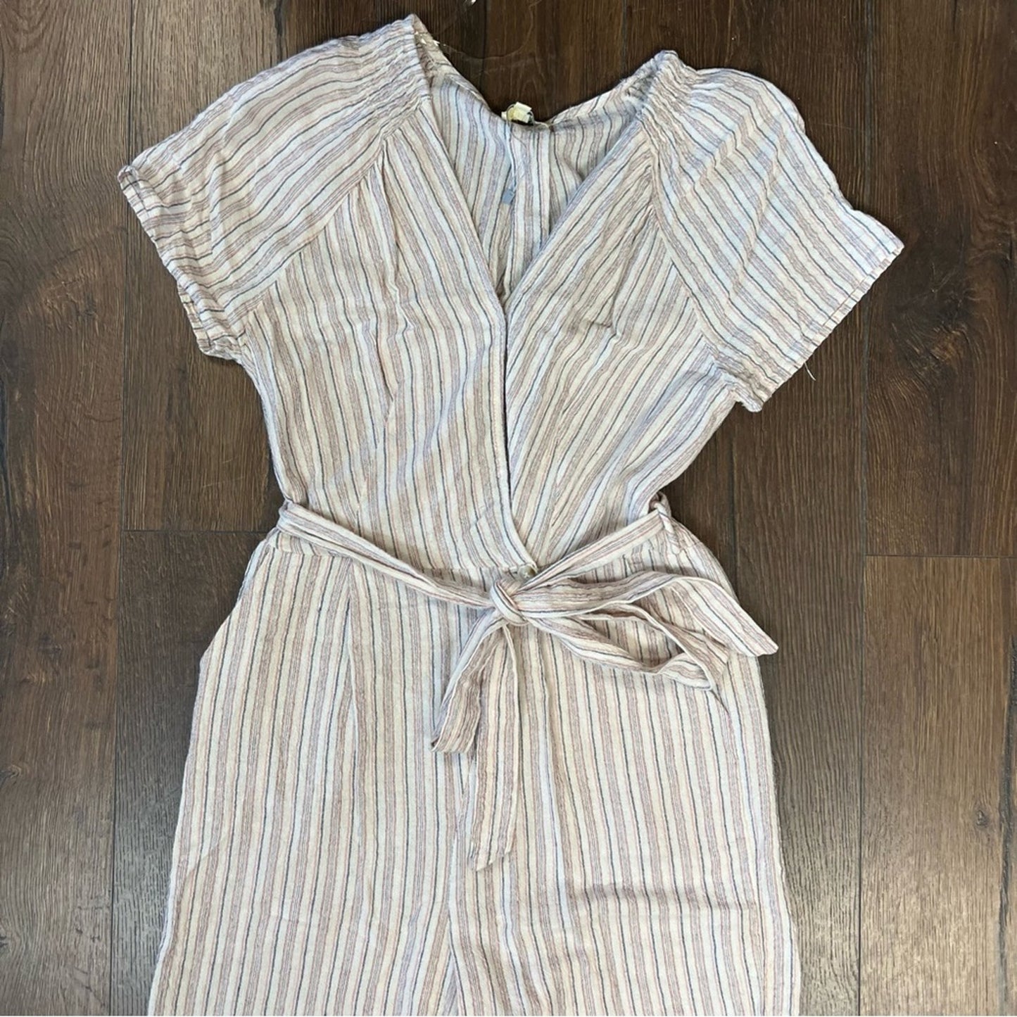 KORI America, pink and blue pinstriped pants suit SZ SM