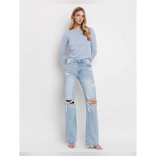 🆕 Vervet Leslie 90's Vintage Super High Rise Flare Jeans S 26