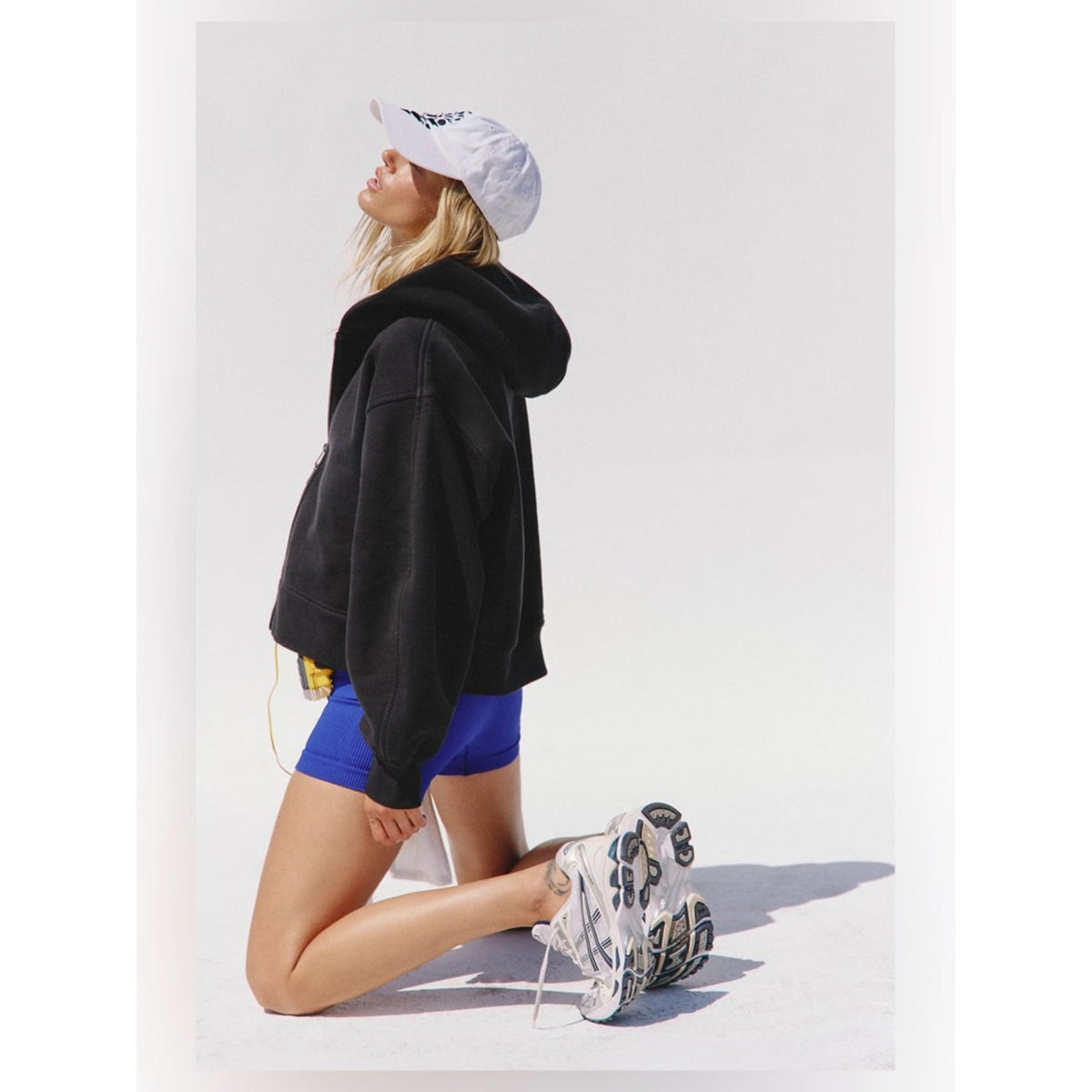 🆕 Free People Movement A Cut Above Cropped Zip-Up Hoodie SZ MED