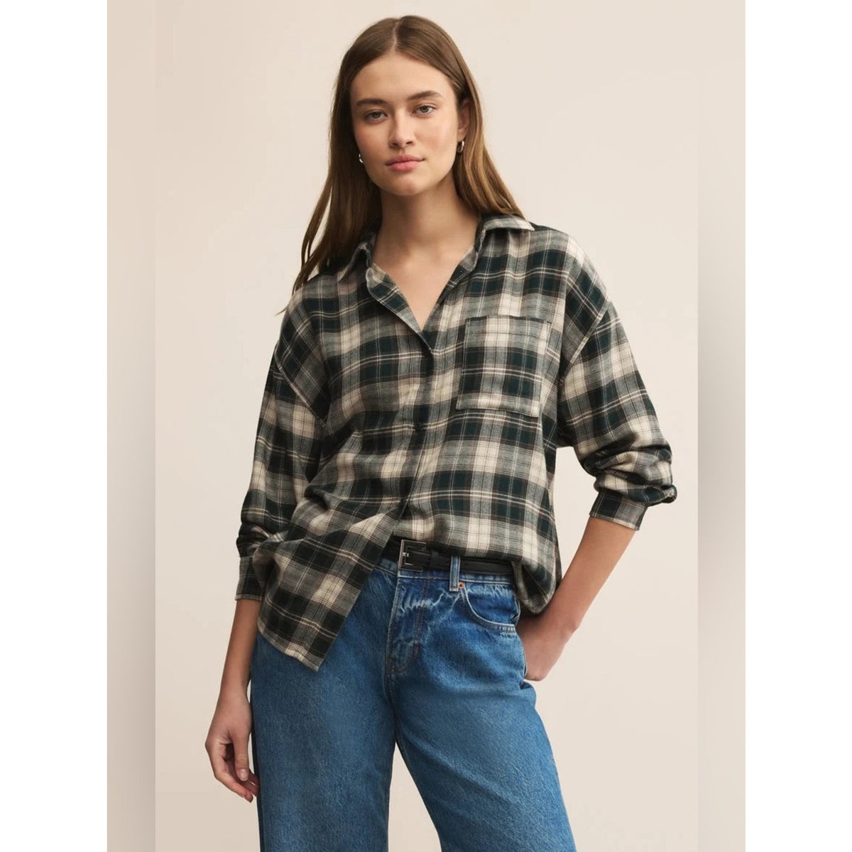 🆕 Z-Supply River Plaid Flannel Button Up - Garland Green NWT SZ SM