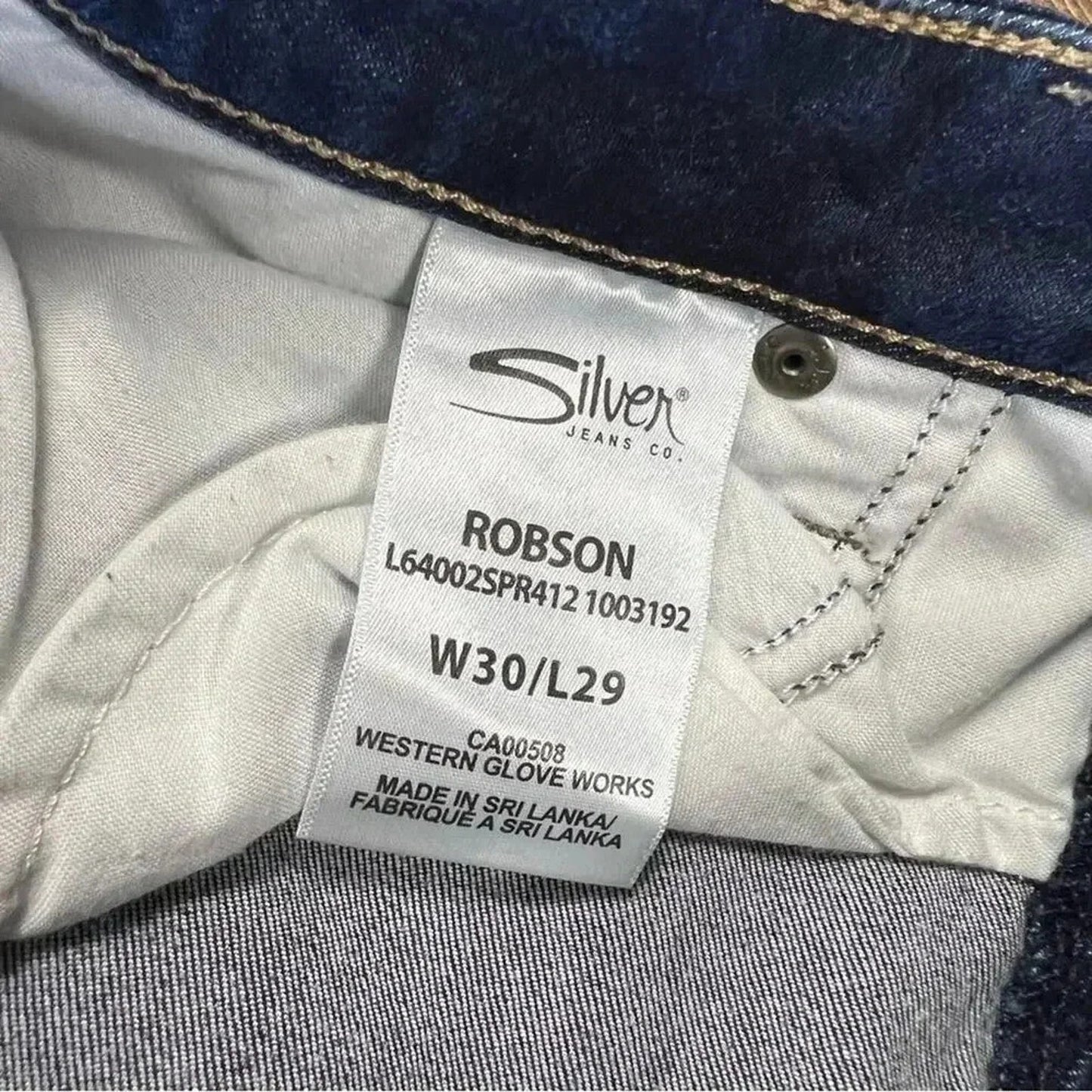 Silver Jeans Robson Jegging Dark Wash‎ jean SZ 30/10