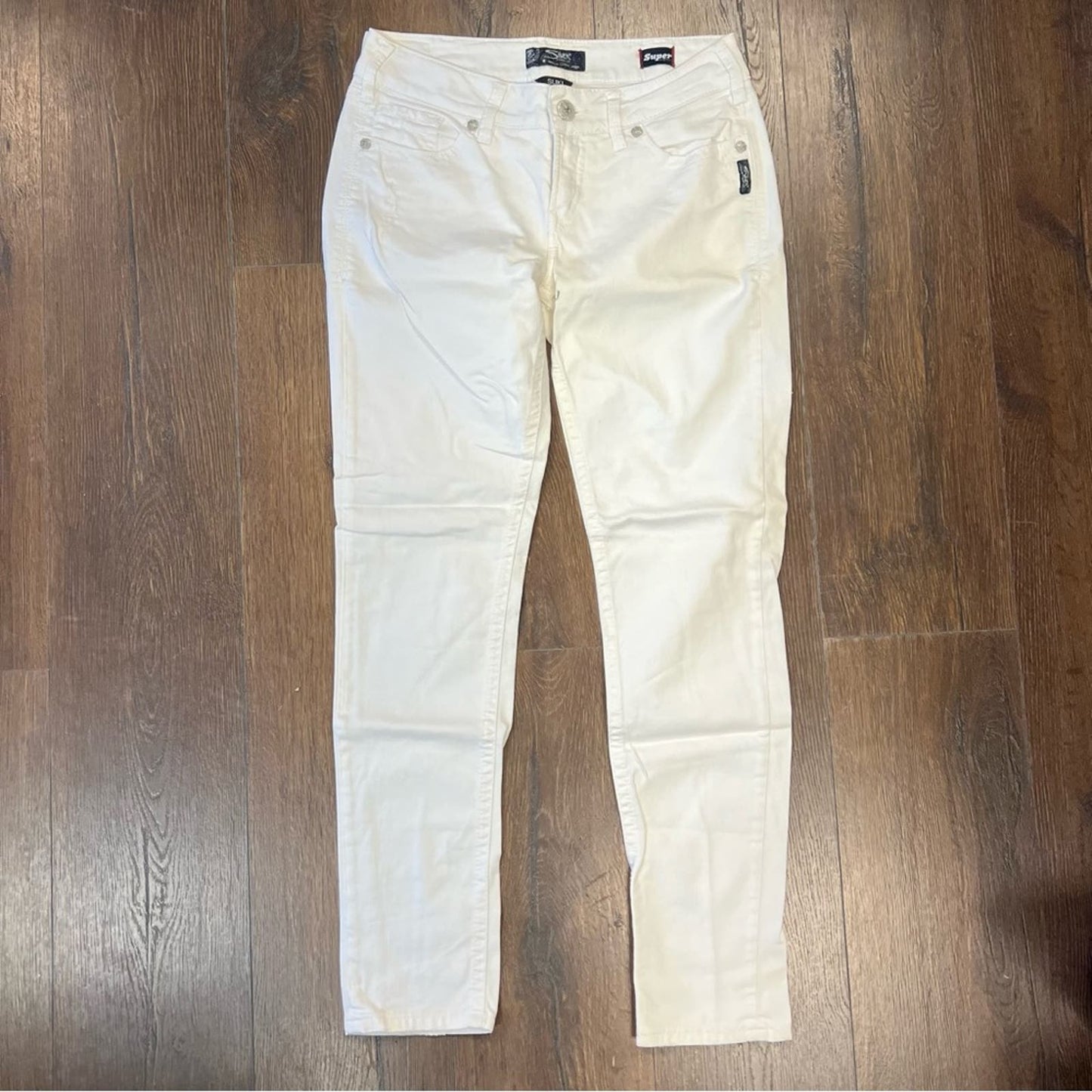 Silver suki mid rise skinny in white SZ 30/10