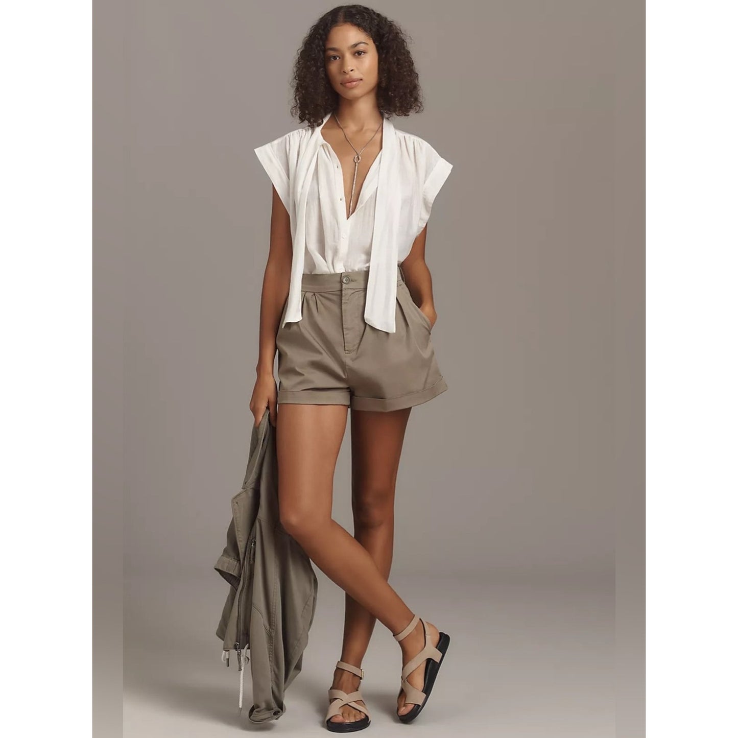 🆕 Pistola Felix High-Rise Pleated Shorts SZ 29