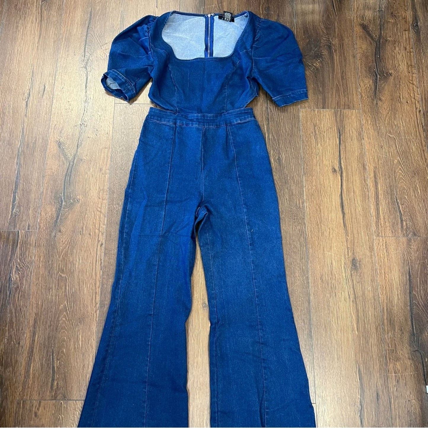 DENIM by jealous tomato denim flare leg pantsuit SZ MED