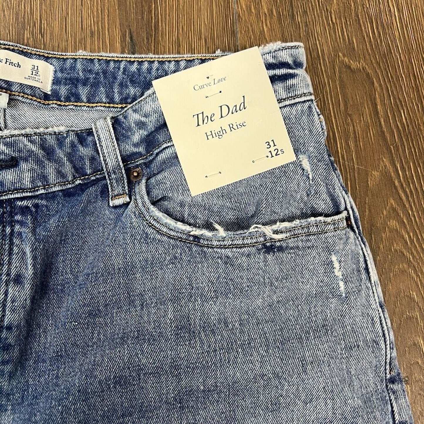 Abercrombie & Fitch High Rise Dad Jean Size 12S‎