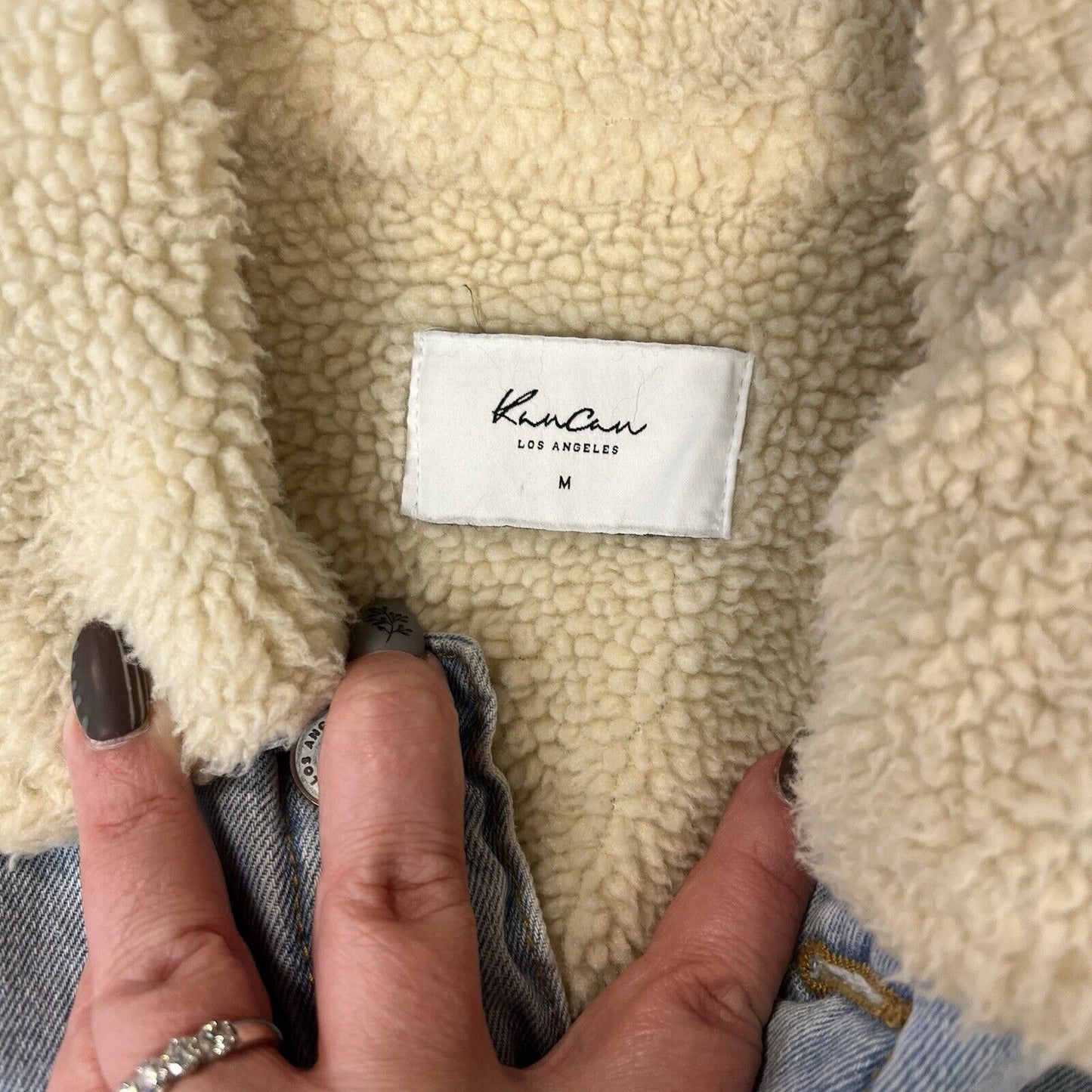 KANCAN Sonny Sherpa Trucker Jacket SZ MED