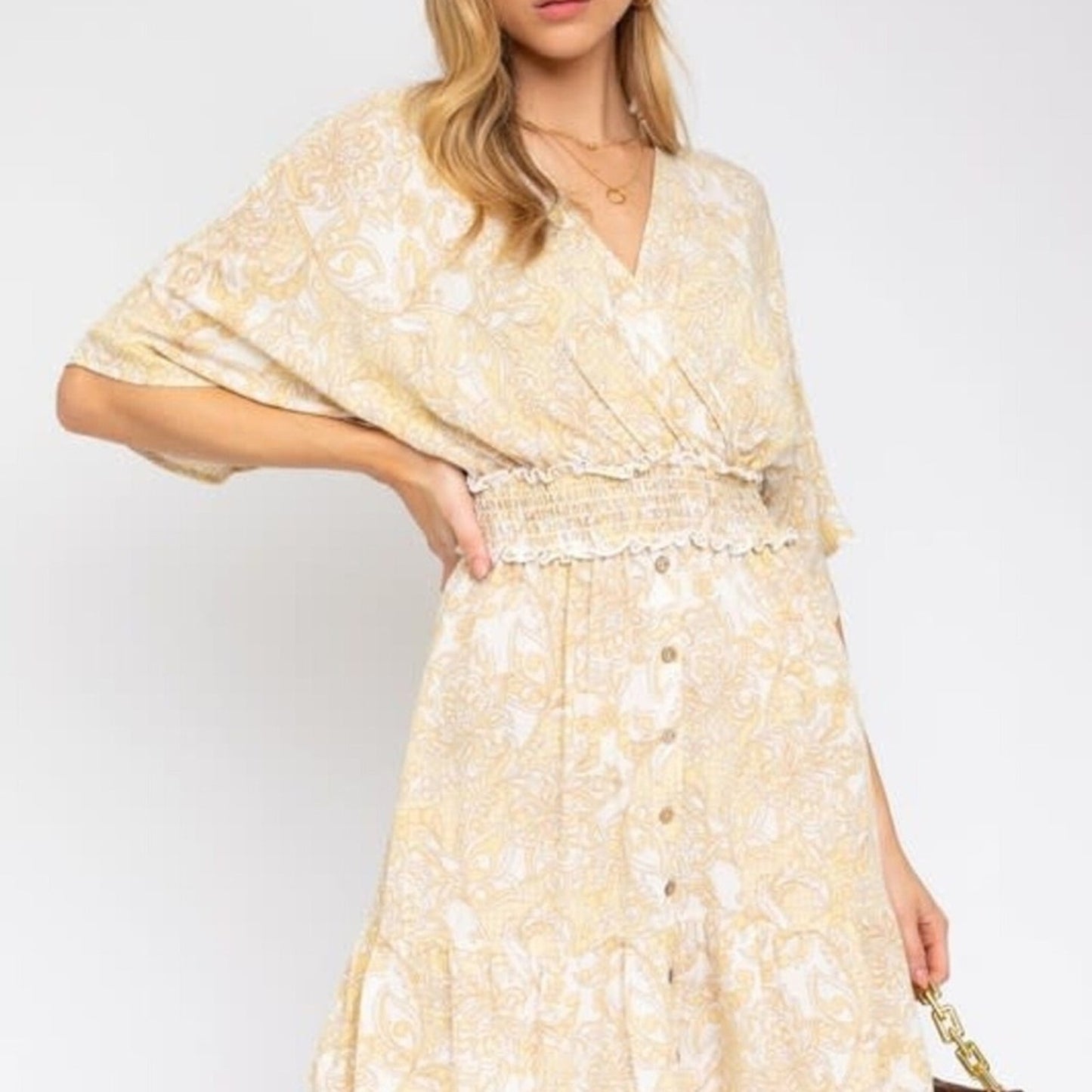 GILLI True Sunny Paisley Print Dress SZ LG